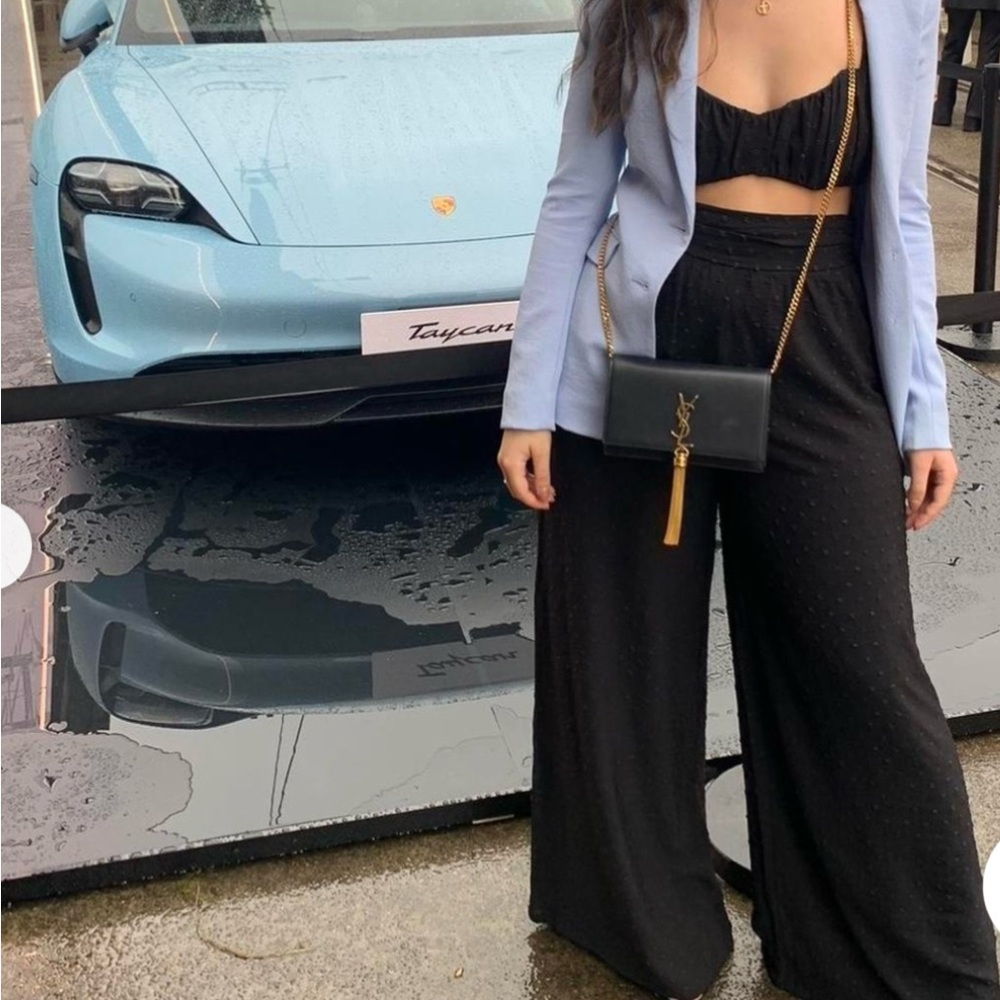 Rumer The‎ Label Delilah Black Wide Leg Pant Size Medium (28X30.5)